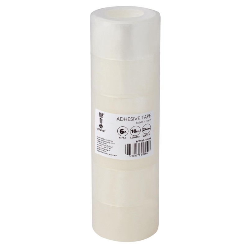 Memobe Adhesive Tape (Pack of 6 - 24mm x10m)