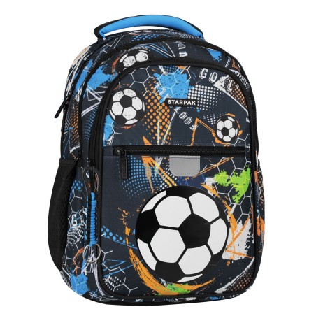 Starpak Football Blue Backpack (38x25x18cm)