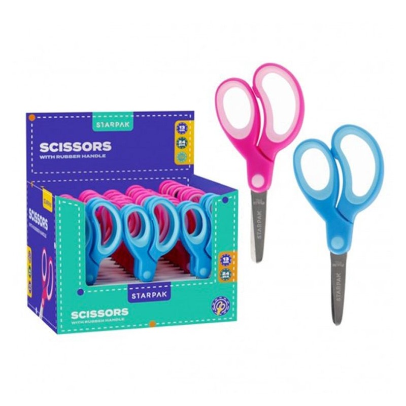 Starpak School Scissors with Rubber Handle