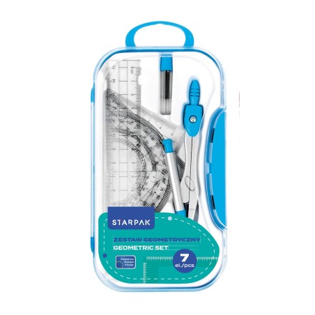 Starpak 7 Piece Geometric Set in Case (Blue)