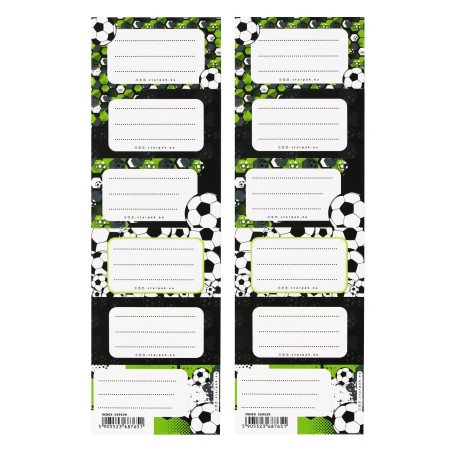 Football Exercise Book Labels (1 Sheets - 6 Labels)