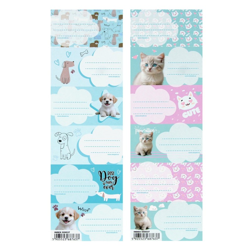 Cuties Exercise Book Labels (2 Sheets - 12 Labels)
