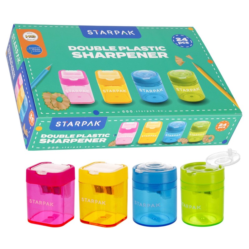 Starpak Double Plastic Sharpner (Round/Square)