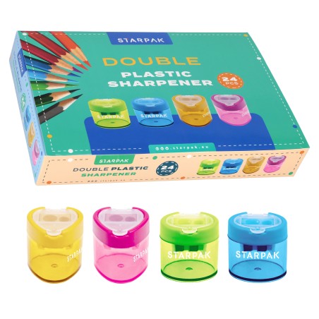 Starpak Double Plastic Sharpner (Oval/Heart)