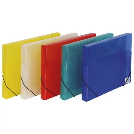Plastic Box File with Elastic 5cm Wide