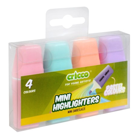 Cricco Mini Highlighters Pastel (Pack of 4)