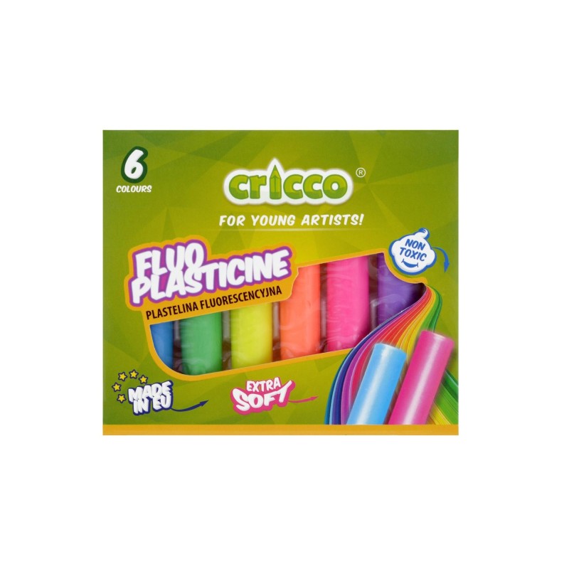 Cricco Plasticine - Fluorescent (Pack of 6)