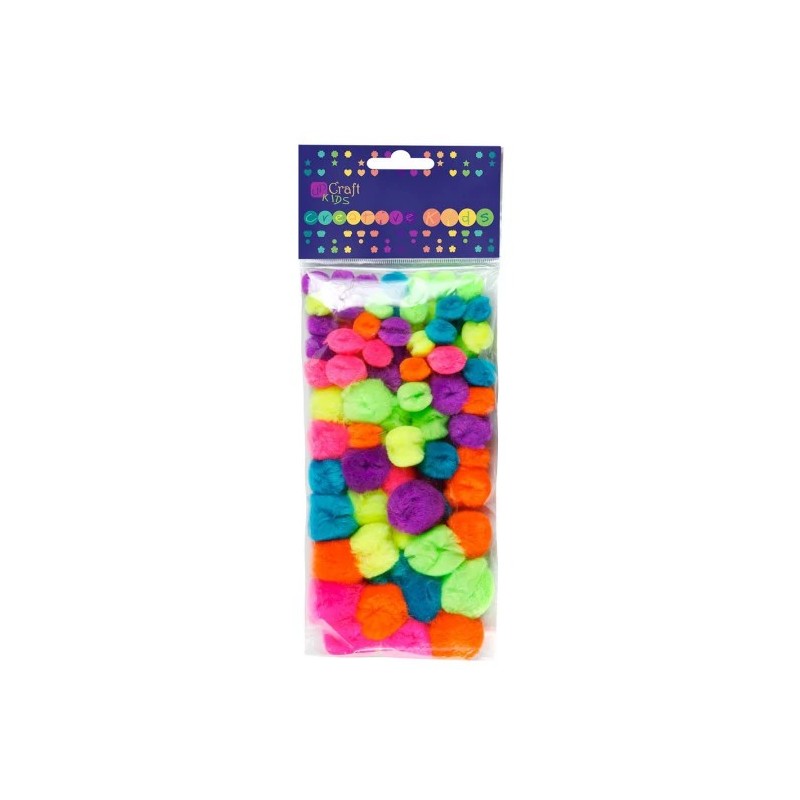 Assorted Acryllic Neon Pom Poms