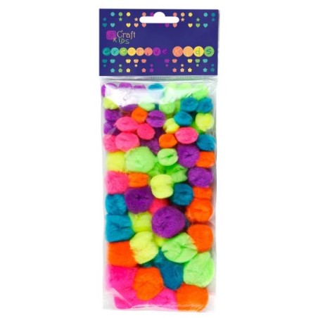 Assorted Acryllic Neon Pom Poms