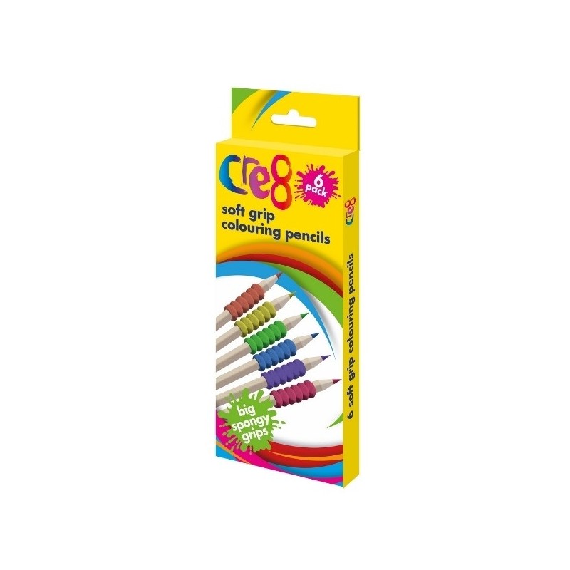 Soft Grip Colouring Pencils (Pack of 6)