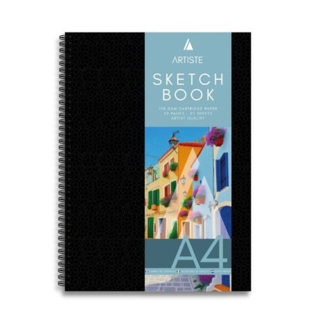 A4 Artist Hardback Sketchbook - 15 Sheets (170gsm)