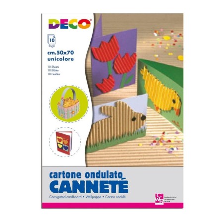 Corrugated Paper 50x70cm Pack of 10 Different Colours