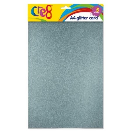 A4 Assorted Glitter Card (Pack of 5)