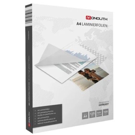 MONOLITH 125 micron Laminating Pouches (Pack of 100)