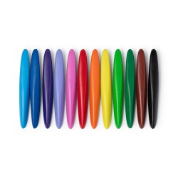 Cricco Triangular Plastic Crayons (Pack of 12)