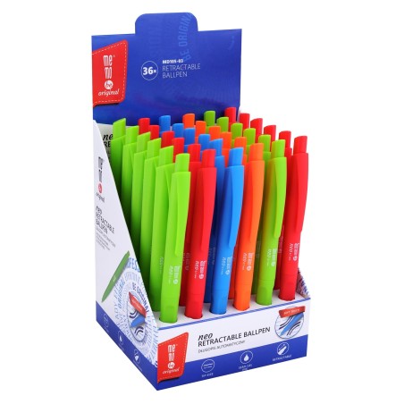 Memobe Retractable Oil-gGel Pen, Neo 0,7mm, Soft Touch (Blue Ink)