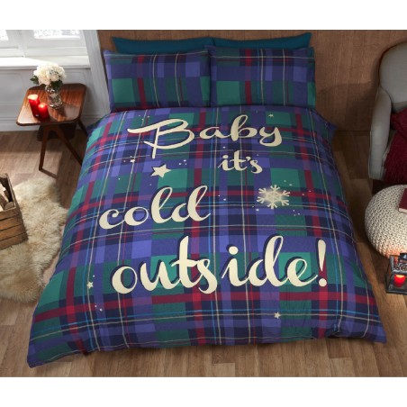 Baby It's Cold Outside (Blue) Bedding Set