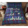 Baby It's Cold Outside (Blue) Bedding Set