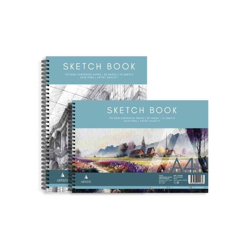 A4 Artist Spiral Sketchbook - 15 Sheets (170gsm)