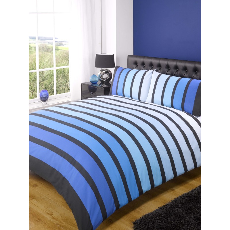 Soho Blue Black Bedding Set