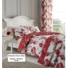 Painted Floral Red Bedding Set