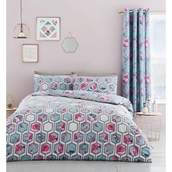 Hexagon Floral Bedding Set