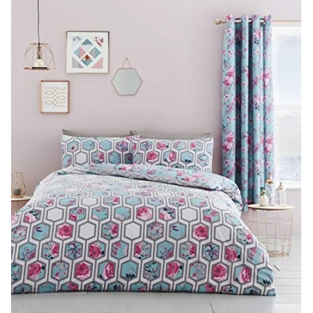 Hexagon Floral Bedding Set