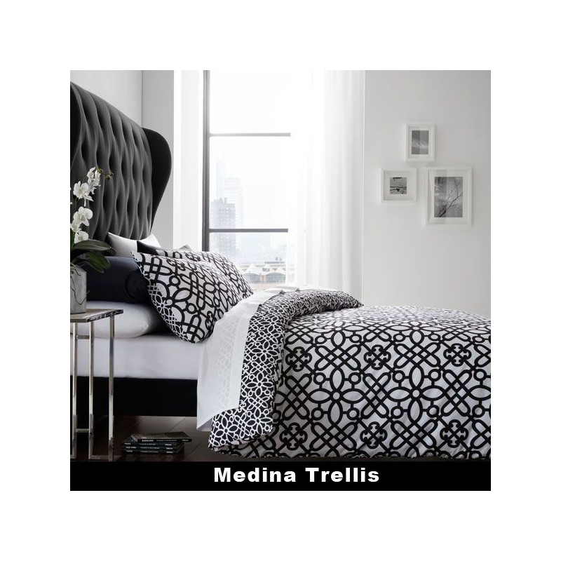 Medina Trellis Black Bedding Set