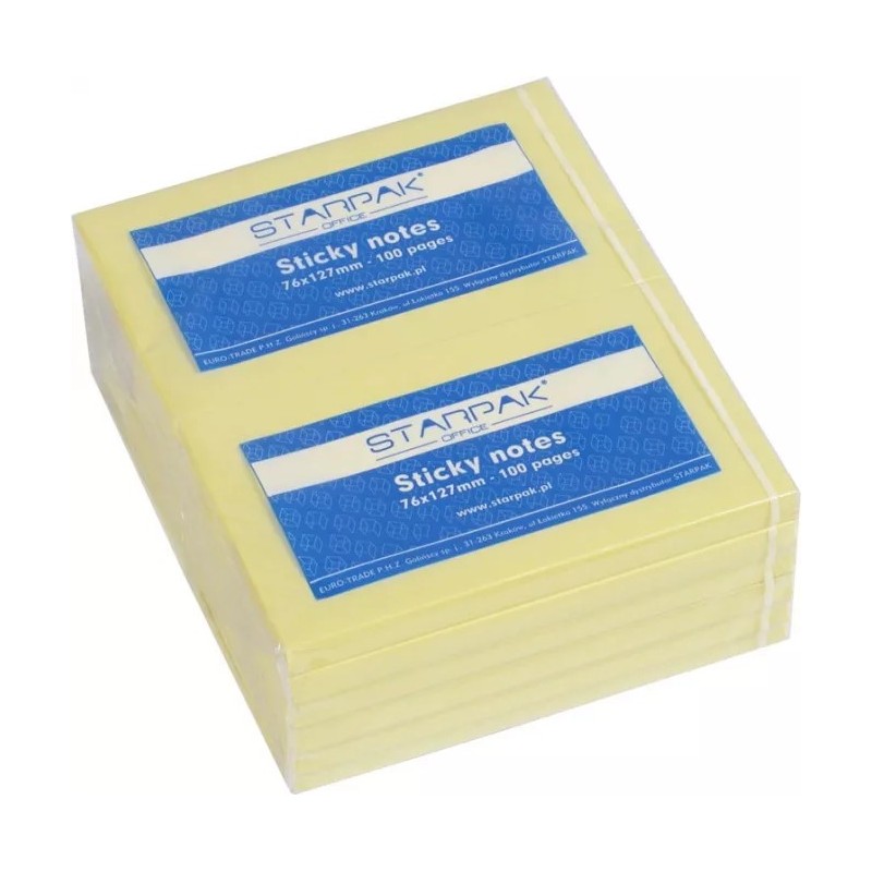 Starpak Sticky Notes 127mm x 76mm 100 Sheets